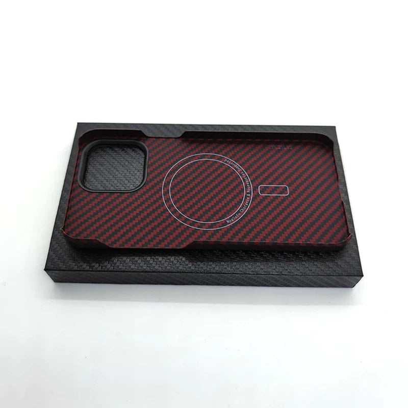 For Magsafe Magnetic for Iphone 13 14 Pro Max Case Real Carbon Fiber Phone Cover for Iphone13 Pro Mini 14 plus Case Aramid Fiber