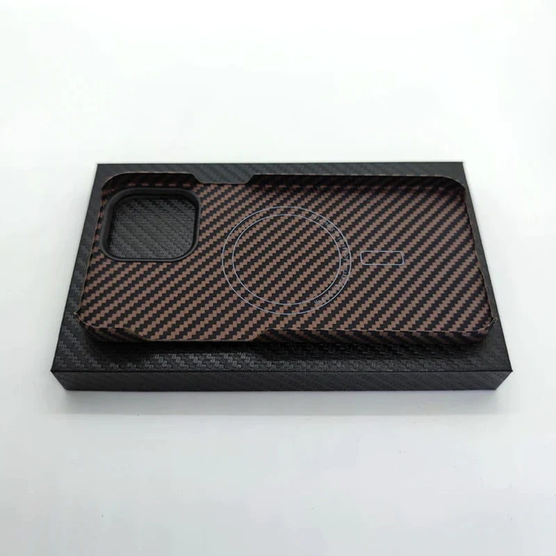 For Magsafe Magnetic for Iphone 13 14 Pro Max Case Real Carbon Fiber Phone Cover for Iphone13 Pro Mini 14 plus Case Aramid Fiber