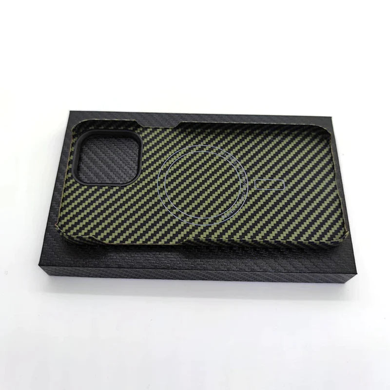 For Magsafe Magnetic for Iphone 13 14 Pro Max Case Real Carbon Fiber Phone Cover for Iphone13 Pro Mini 14 plus Case Aramid Fiber