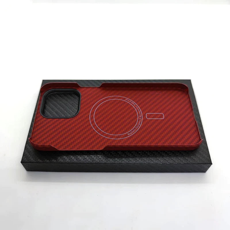 For Magsafe Magnetic for Iphone 13 14 Pro Max Case Real Carbon Fiber Phone Cover for Iphone13 Pro Mini 14 plus Case Aramid Fiber